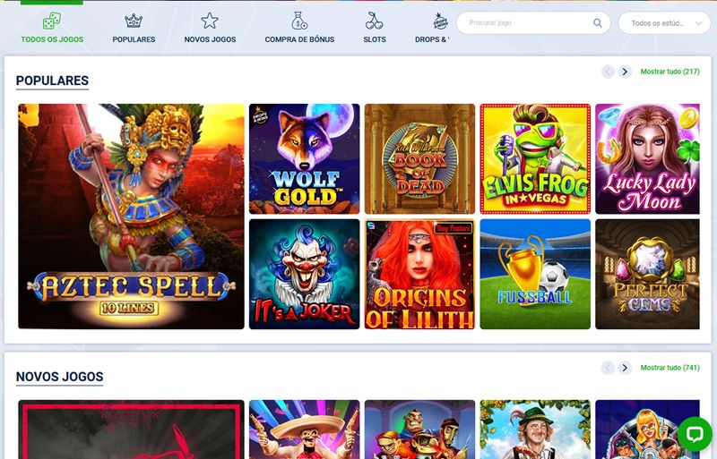 O que a 20bet oferece nos jogos de casino