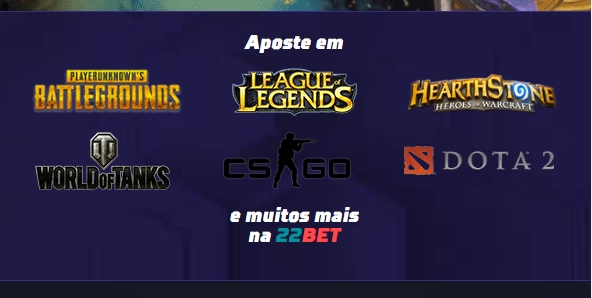 Jogos de eSports disponíveis